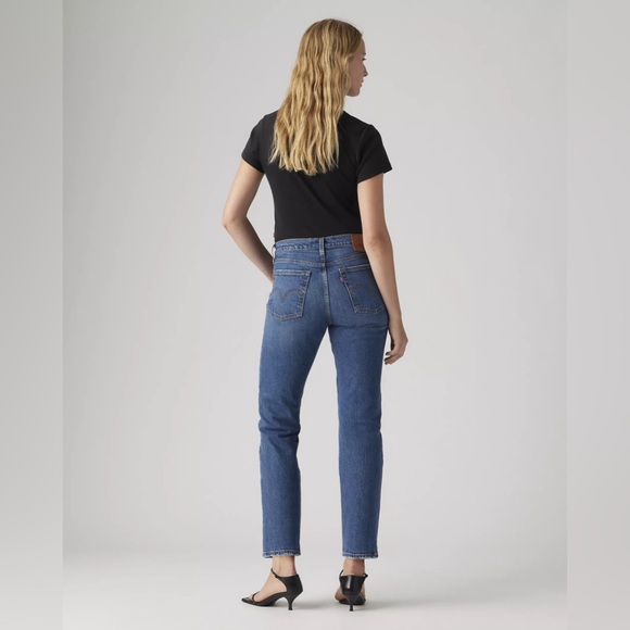 Levi’s Premium Wedgie Straight Ankle Jeans High Rise Button Fly Vintage Blue 28 - Picture 2 of 16